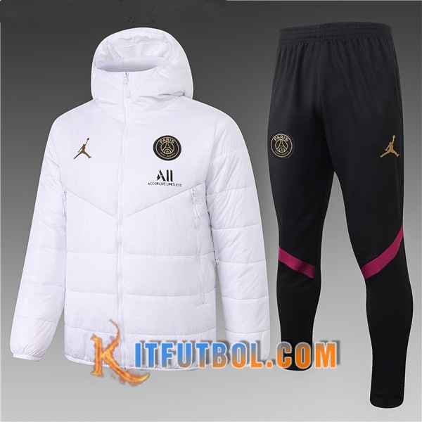 Nueva Chaqueta de Plumas PSG Jordan Blanco + Pantalones 20/21