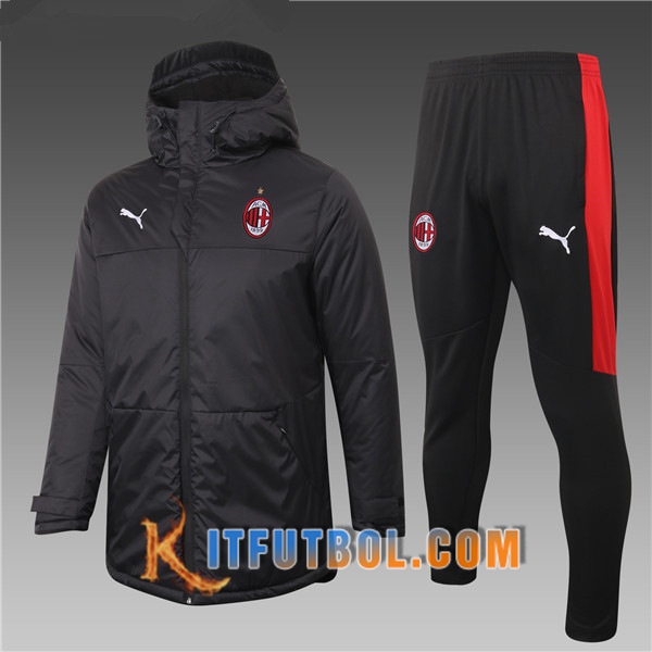Nueva Chaqueta de Plumas Milan AC Negro + Pantalones 20/21