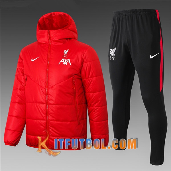Nueva Chaqueta de Plumas FC Liverpool Roja + Pantalones 20/21