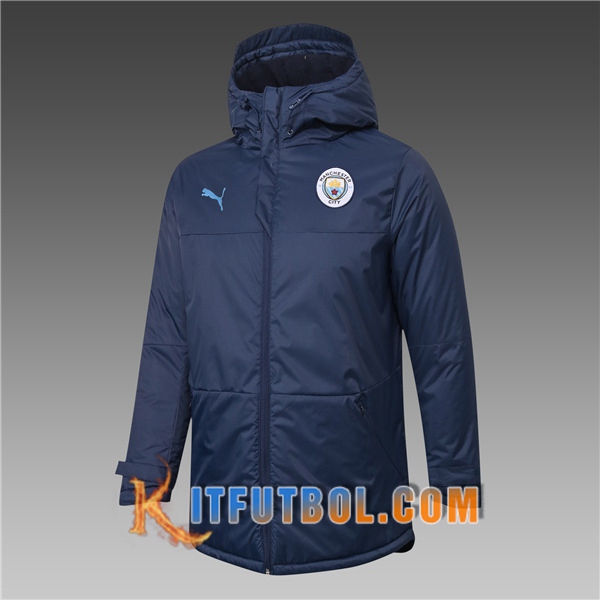 Nueva Chaqueta de Plumas Manchester City Azul Marin 20/21