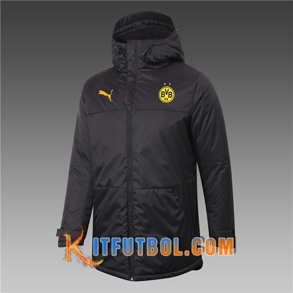 Nueva Chaqueta de Plumas Dortmund BVB Negro 20/21