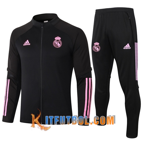 Nueva Chandal Futbol - Chaqueta + Pantalones Real Madrid Negro 20/21