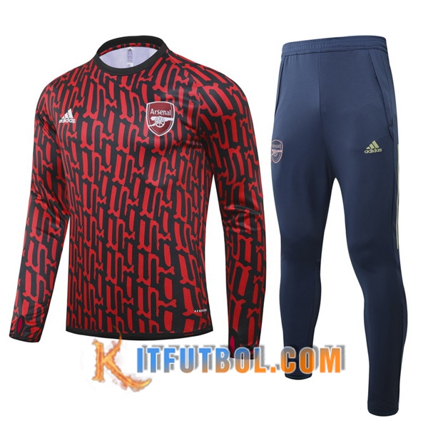 Nueva Chandal Futbol + Pantalones Arsenal Roja/Negro 20/21