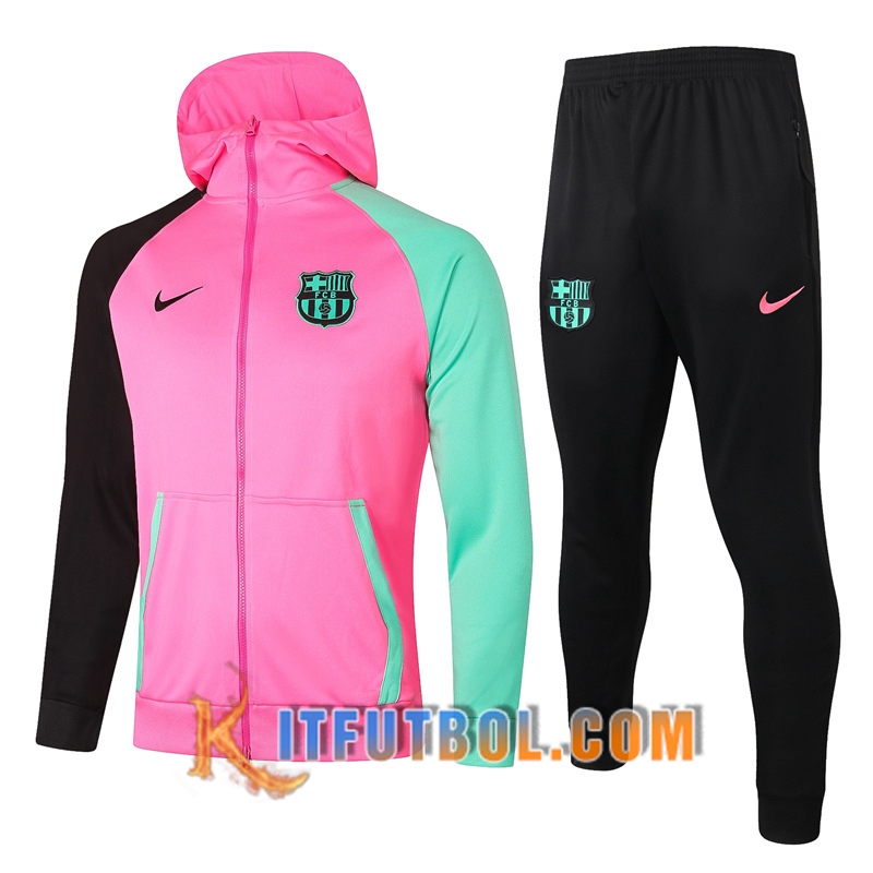 Nueva Chandal Futbol - Chaqueta con capucha + Pantalones FC Barcelona Rosa 20/21