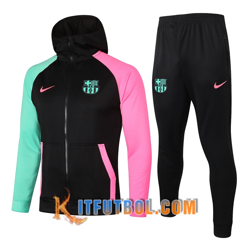 Nueva Chandal Futbol - Chaqueta con capucha + Pantalones FC Barcelona Negro 20/21
