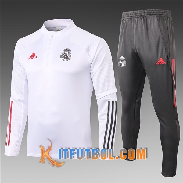 Nueva Chandal Futbol + Pantalones Real Madrid Ninos Blanco 20/21
