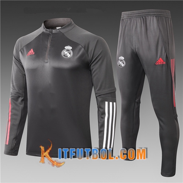 Nueva Chandal Futbol + Pantalones Real Madrid Ninos Gris 20/21