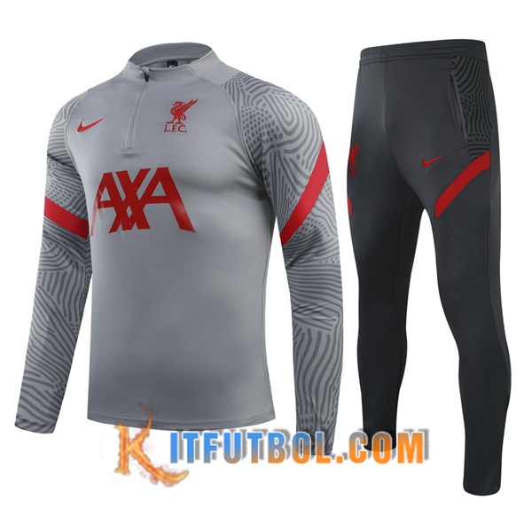 Nueva Chandal Futbol + Pantalones FC Liverpool Ninos Gris 20/21