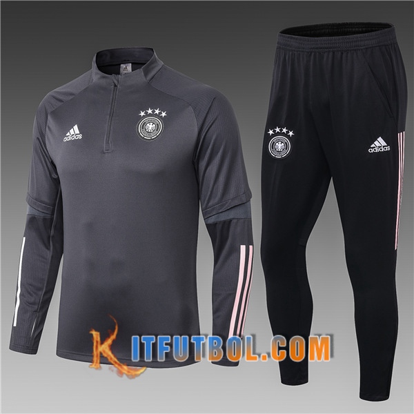 Nueva Chandal Futbol + Pantalones Alemania Ninos Gris Claro 20/21