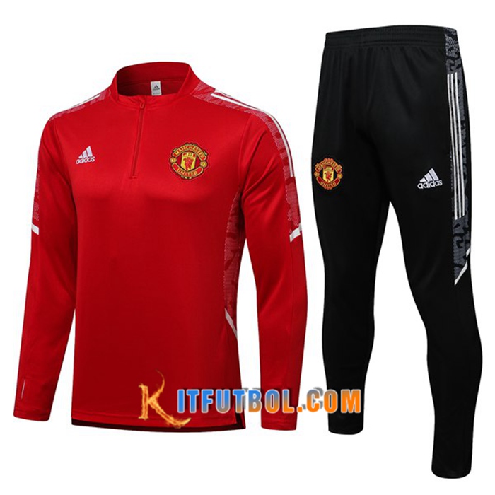 Chandal Equipos De Futbol Manchester United Rood/Blanca 2021/2022