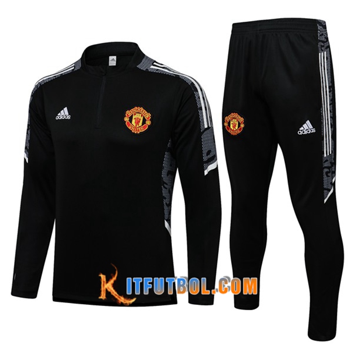 Chandal Equipos De Futbol Manchester United Negro/Blanca 2021/2022