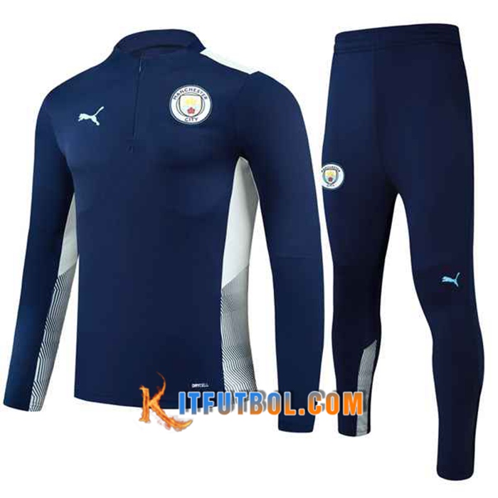 Chandal Equipos De Futbol Manchester City Ninos Azul Marino/Blanca 2021/2022