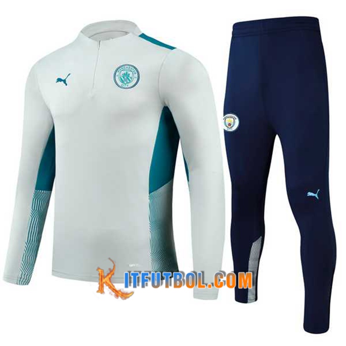 Chandal Equipos De Futbol Manchester City Ninos Azul Marino/Blanca 2021/2022