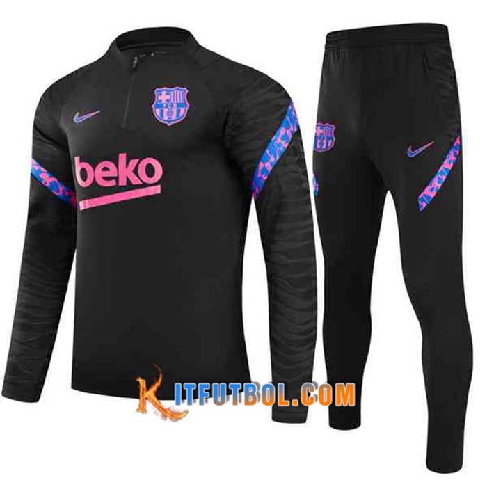 Chandal Equipos De Futbol FC Barcelona Ninos Negro/Purpura 2021/2022