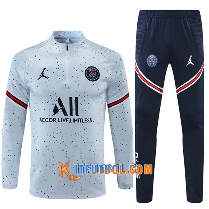 Chandal Equipos De Futbol Jordan PSG Ninos Grigio/Rood 2021/2022