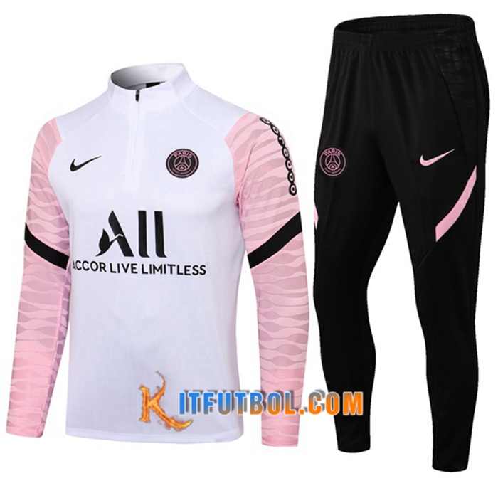 Chandal Equipos De Futbol Jordan PSG Ninos Blanca/Rosa 2021/2022