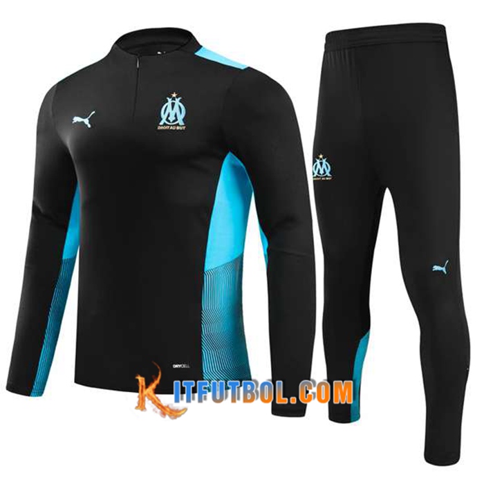 Chandal Equipos De Futbol Marsella OM Ninos Negro/Azul 2021/2022