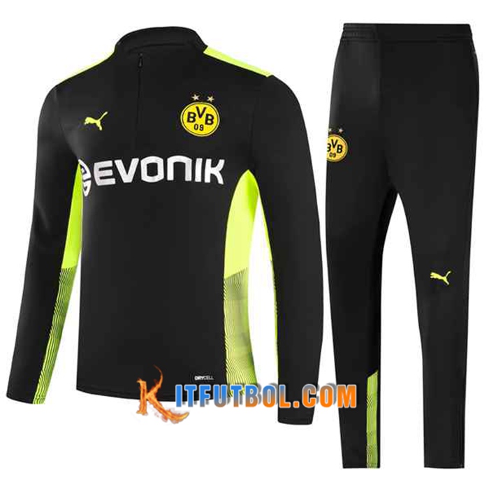 Chandal Equipos De Futbol Dortmund BVB Ninos Negro/Verde 2021/2022