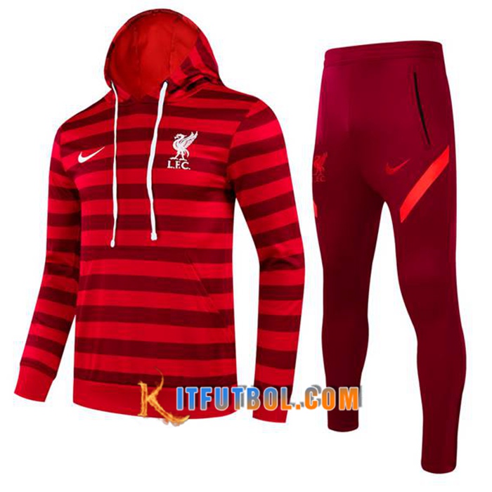 Chaqueta Con Capucha Chandal FC Liverpool Ninos Rood/Rood Marin 2021/2022