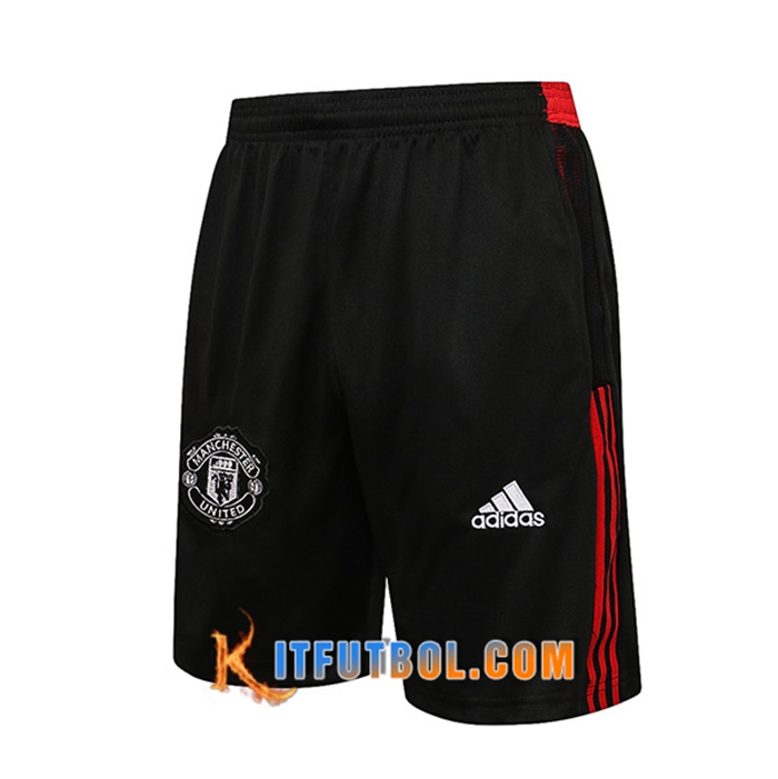 Cortos Futbol Manchester United Negro/Rojo 2021/2022