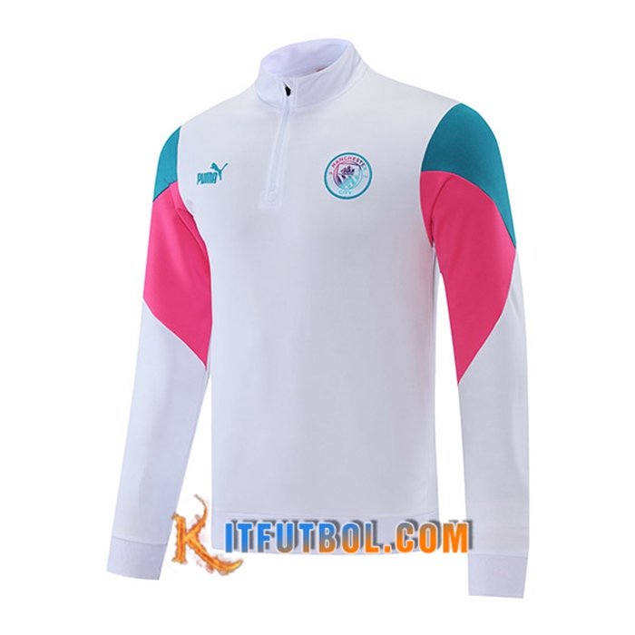 Sudadera De Entrenamiento Manchester City Rose/Blanca/Azul 2021/2022