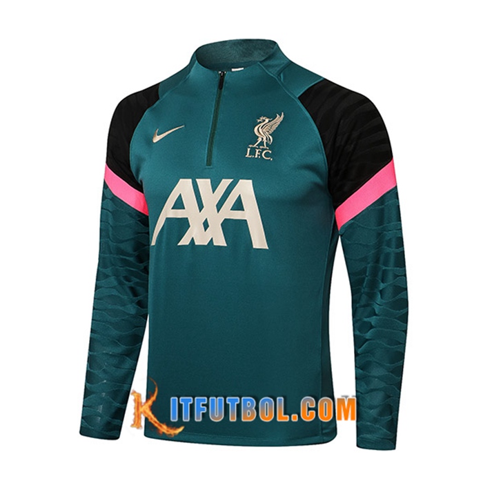 Sudadera De Entrenamiento FC Liverpool Verde/Negro 2021/2022