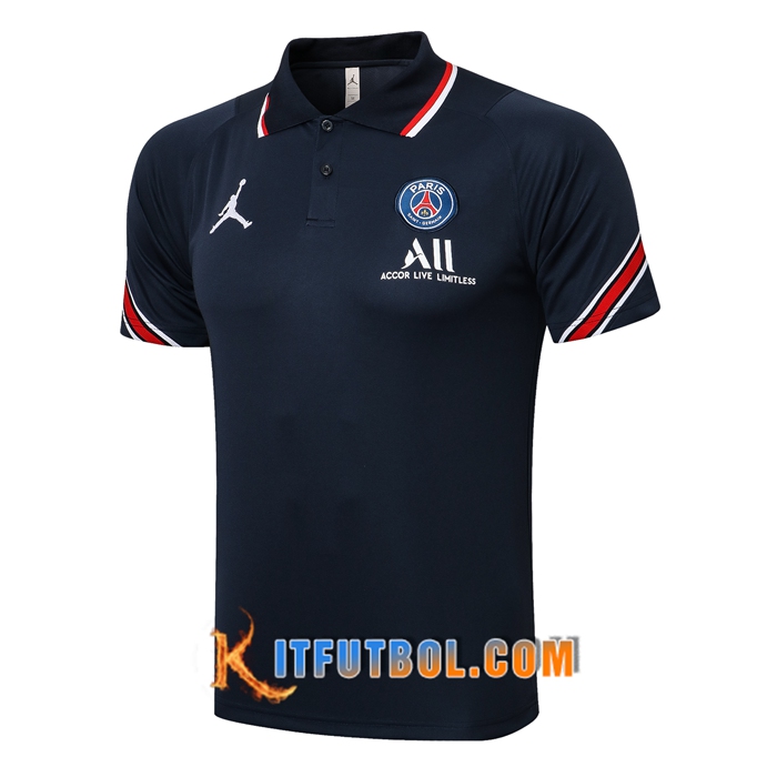 Camiseta Polo Jordan PSG Azul Marino 2021/2022