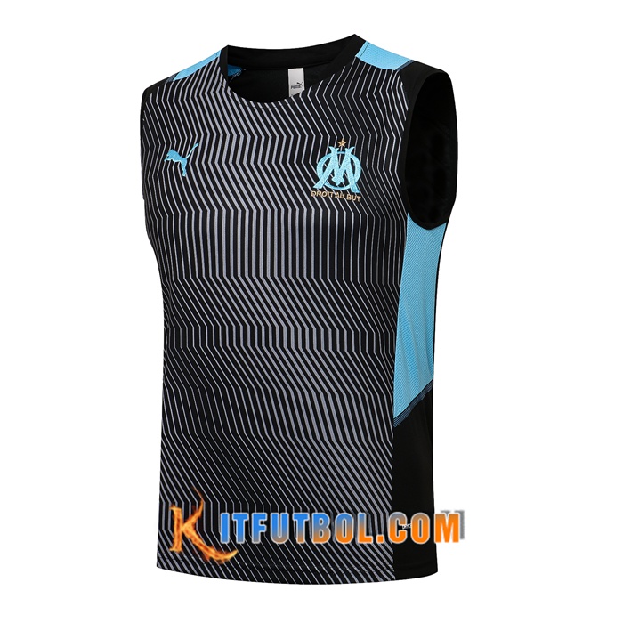 Camiseta Entrenamiento sin mangas Marsella OM Azul/Negro 2021/2022