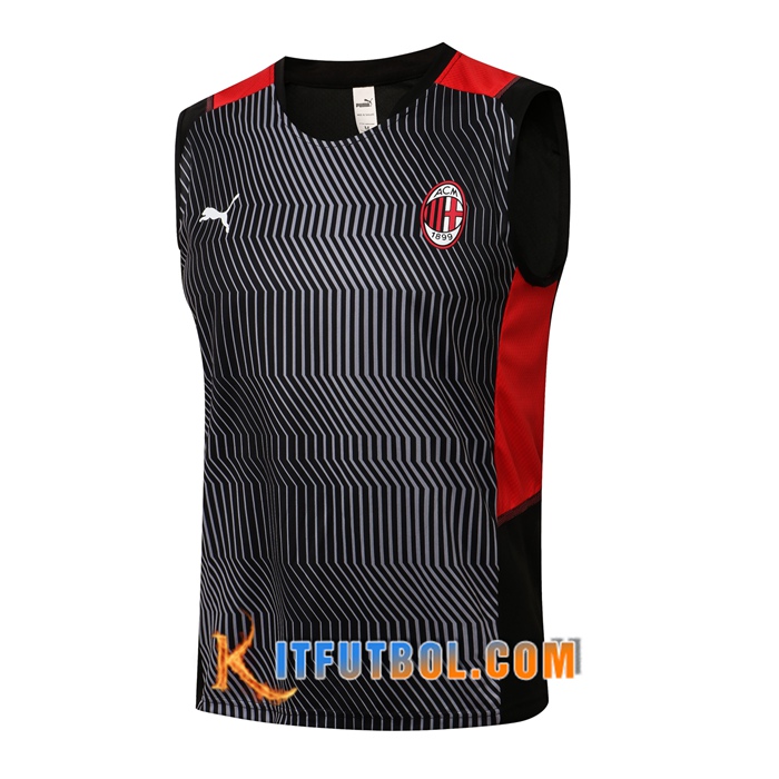 Camiseta Entrenamiento sin mangas AC Milan Rojo/Blanca 2021/2022