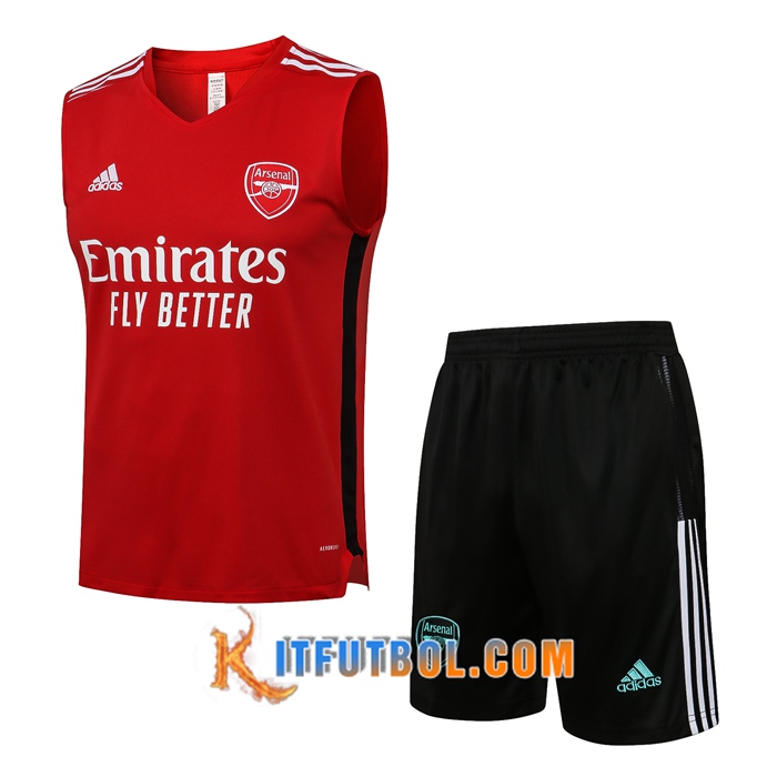 Camiseta Entrenamiento sin mangas FC Arsenal + Cortos Rojo 2021/2022