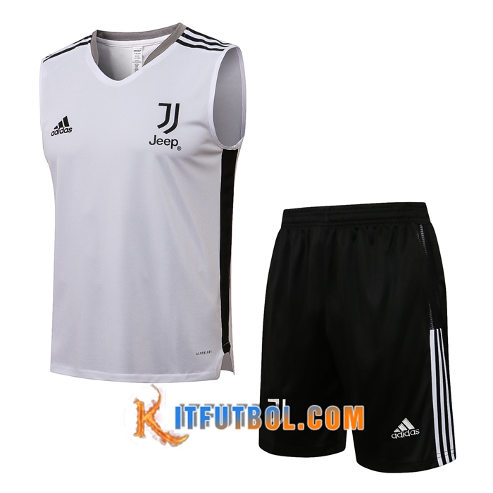 Camiseta Entrenamiento sin mangas Juventus + Cortos Negro/Blanca 2021/2022