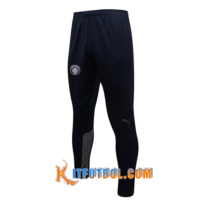 Pantalon Entrenamiento Manchester City Negro/Blanca 2021/2022