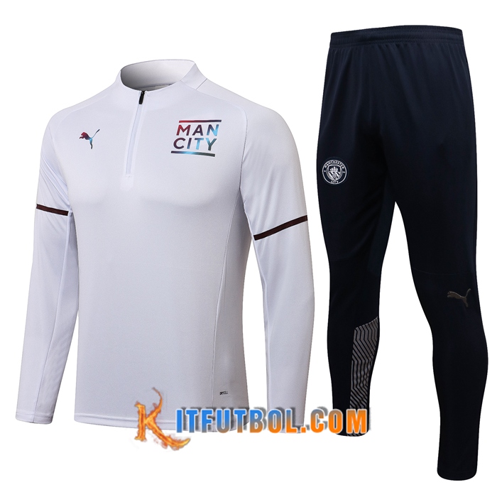 Chandal Equipos De Futbol Manchester City Negro/Blanca 2021/2022