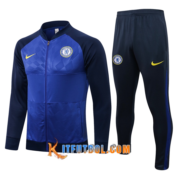 Chandal Equipos De Futbol - Chaqueta FC Chelsea Negro/Azul 2021/2022