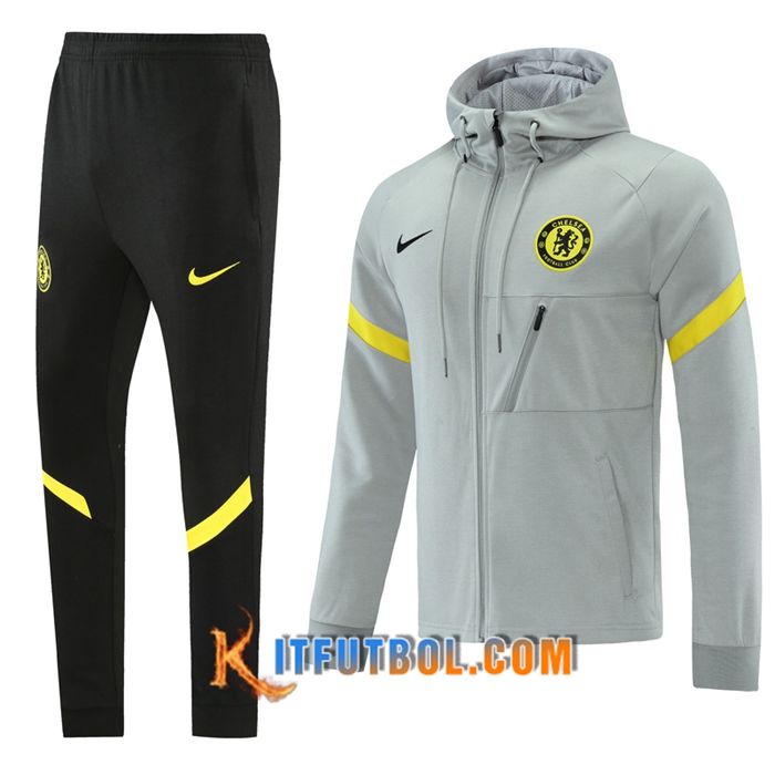 Chaqueta Con Capucha Chandal FC Chelsea Grigio 2021/2022