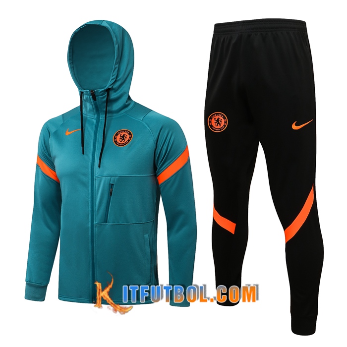 Chaqueta Con Capucha Chandal FC Chelsea Verde 2021/2022