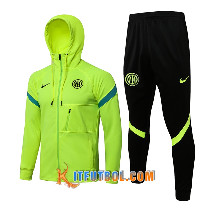 Chaqueta Con Capucha Chandal Inter Milan Verde 2021/2022