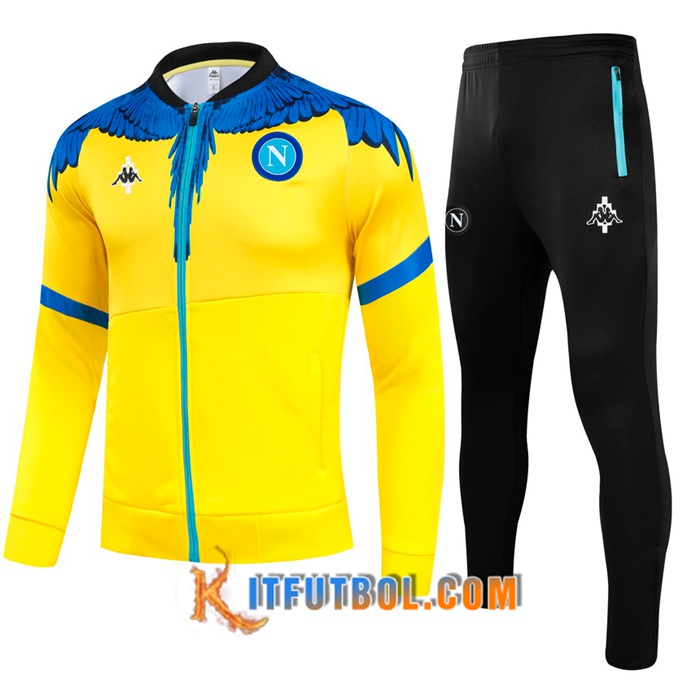 Chandal Equipos De Futbol - Chaqueta SSC Napoli Ninos Azul/Amarillo 2021/2022
