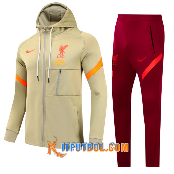 Chaqueta Con Capucha Chandal FC Liverpool Ninos Marron 2021/2022