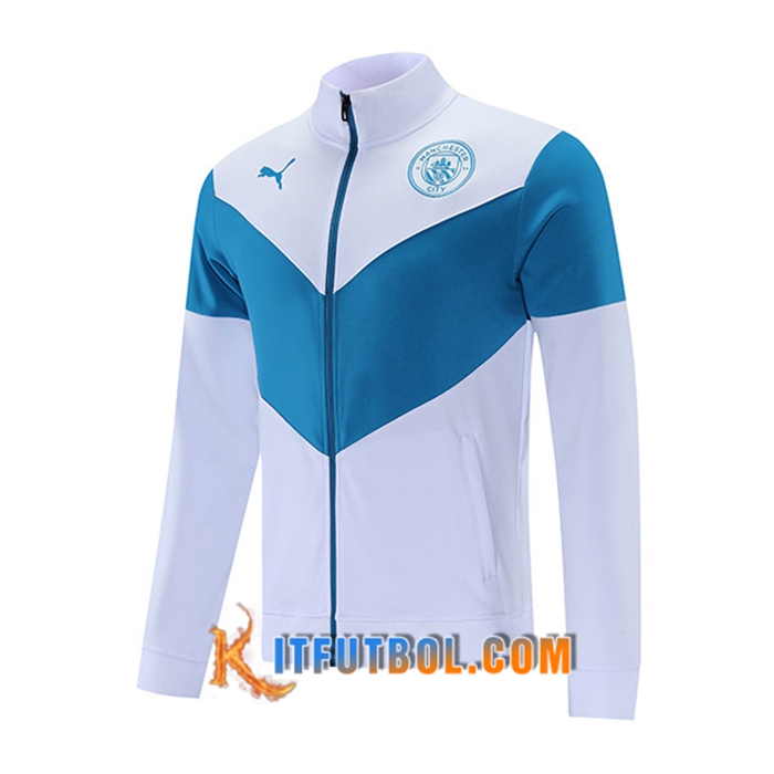 Chaquetas Futbol Manchester City Blanca/Azul 2021/2022