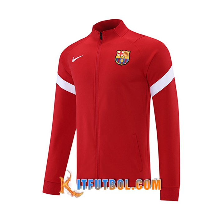 Chaquetas Futbol FC Barcelona Rojo/Blanca 2021/2022