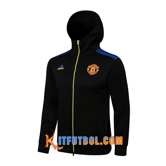 Chaqueta Con Capucha Manchester City Negro/Azul 2021/2022