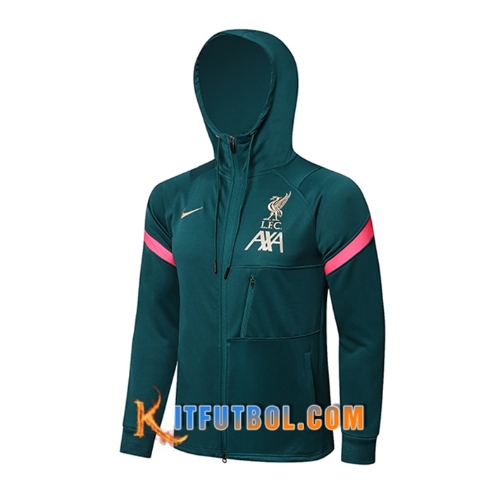 Chaqueta Con Capucha FC Liverpool Verde 2021/2022