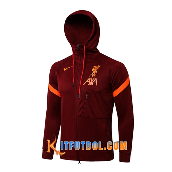 Chaqueta Con Capucha FC Liverpool Rojo/Orange 2021/2022