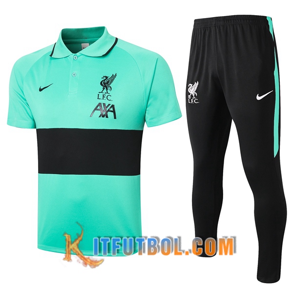 Nueva Polo Futbol Paris FC Liverpool + Pantalones Verde/Negro 20/21