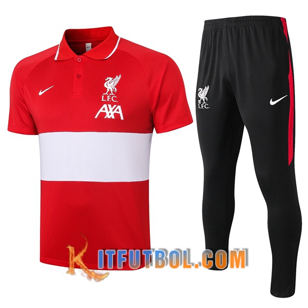Nueva Polo Futbol Paris FC Liverpool + Pantalones Blanco/Roja 20/21