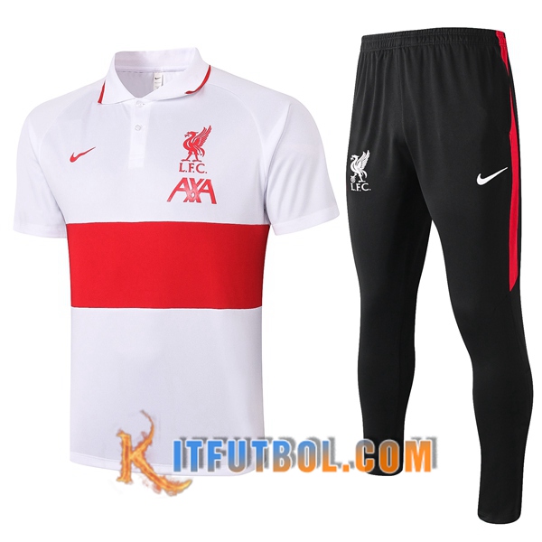 Nueva Polo Futbol Paris FC Liverpool + Pantalones Roja/Blanco 20/21
