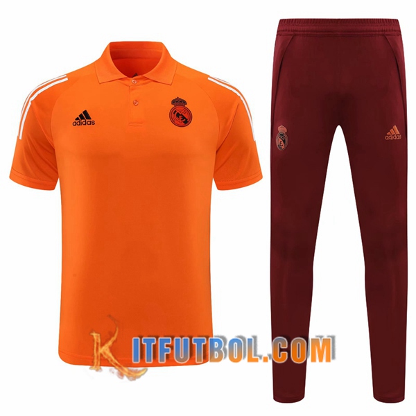 Nueva Polo Futbol Paris Real Madrid + Pantalones Naranja 20/21
