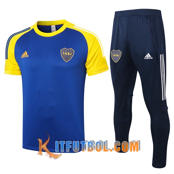 Nueva Polo Futbol Paris Boca Juniors + Pantalones Azul 20/21