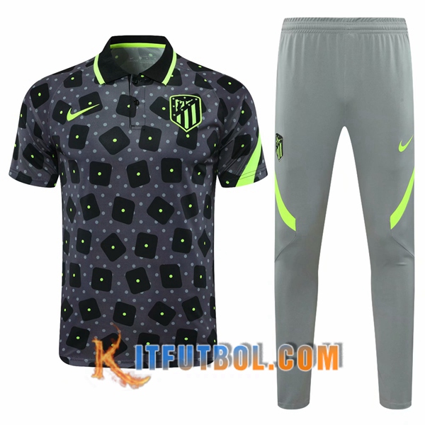 Nueva Polo Futbol Paris Atletico Madrid + Pantalones Negro/Volt 20/21